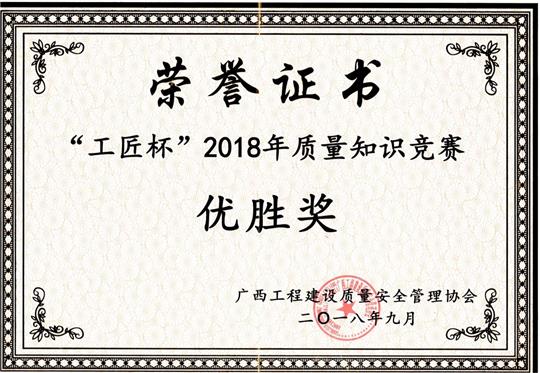 23.“工匠杯”2018年質(zhì)量知識(shí)競賽優(yōu)勝獎(jiǎng)